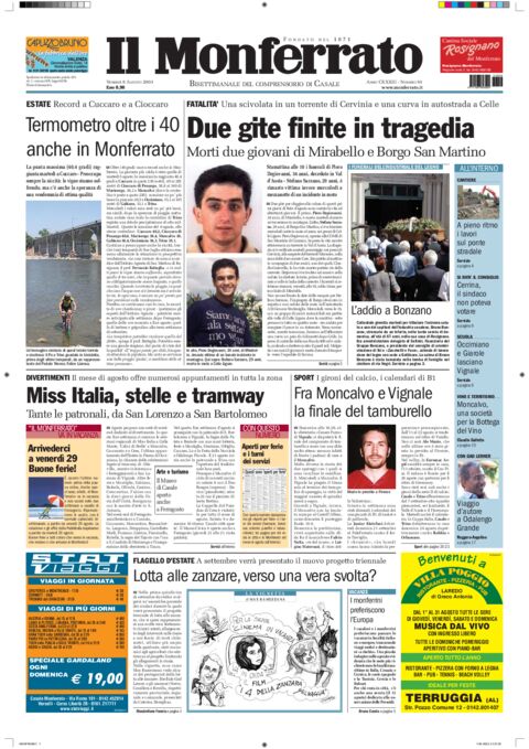 Il Monferrato - Edizione 61 del 08/08/2003